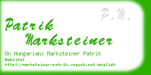 patrik marksteiner business card